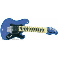 нашивка guitar blue - гитара синяя