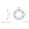 звезда задняя (ведомая) для мотоцикла стальная