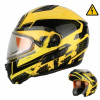 Снегоходный шлем модуляр с электростеклом MODE1 желтый