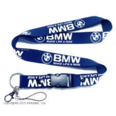 Шнурок для ключей BMW сине-белый