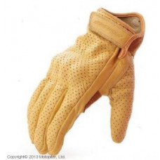 кожаные перчатки classic, беж, перфорация., xl