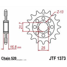 Звезда передняя (ведущая) JTF1373 для мотоцикла, стальная