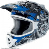 кроссовый шлем hx 274 irezumi синий.