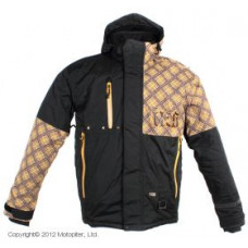 куртка для езды на снегоходе square коричневая клетка., m