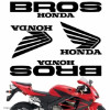 Комплект наклеек "Honda Bros" black