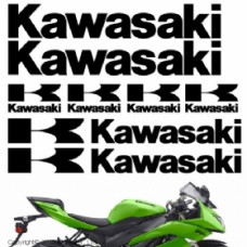 Комплект наклеек "Kawasaki pack" white