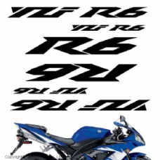 Комплект наклеек "Yamaha YZF-R6" white