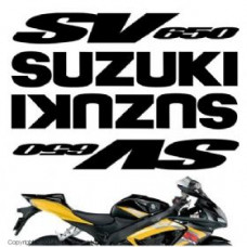 Комплект наклеек "Suzuki SV650" silver