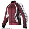 мотоциклетная текстильная женская куртка xena бордовая, l