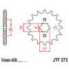 Звезда передняя (ведущая) JTF273 для мотоцикла, стальная