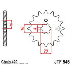 Звезда передняя (ведущая) JTF546 для мотоцикла, стальная