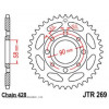 звезда задняя (ведомая) jtr269 для мотоцикла стальная