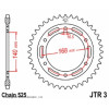звезда задняя (ведомая) jtr3 для мотоцикла стальная