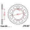 Звезда задняя (ведомая) JTR857 для мотоцикла стальная