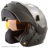 снегоходный шлем модуляр с электро-стеклом sm-2 черный мат. размер 3XL