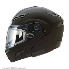 снегоходный шлем с двойным стеклом sm-1 черн.матовый, m