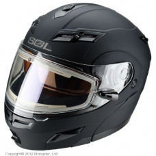 снегоходный шлем модуляр с электро-стеклом sm-1  черн.матовый.,