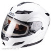 снегоходный шлем модуляр с электро-стеклом sm-1 solid pearl whit