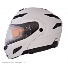 снегоходный шлем модуляр с двойным стеклом sm-1 solid pearl whit
