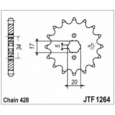 FRONT SPROCKET JTF1264-16