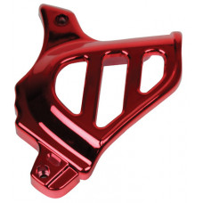 FRONT SPROCKET COVER AM6 RED CHROME