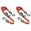 крепежные ремни Set of 2 ratchet tie downs with S hooks 4,25m, red, Ergonomi