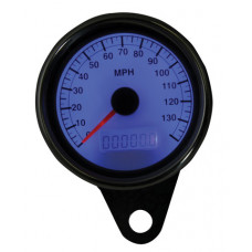KMH SPEEDOMETER WITH BLUE LED ILLUMINATION WHITE FACE 61MM D